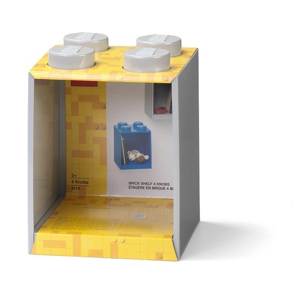 Brick 4 gyerek szürke fali polc - LEGO®-image-3