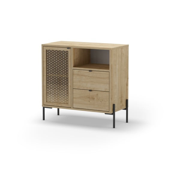 Natúr színű szekrény tölgyfa dekorral 80x80 cm Inca – Marckeric-image-3