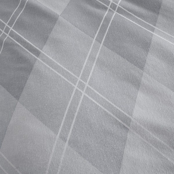 Szürke egyszemélyes ágyneműhuzat 135x200 cm Argyle - Catherine Lansfield-image-4