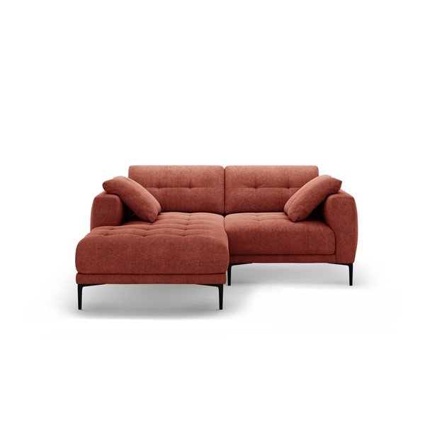 Téglavörös sarokkanapé (bal oldali-heverő résszel) Bemy – Micadoni 