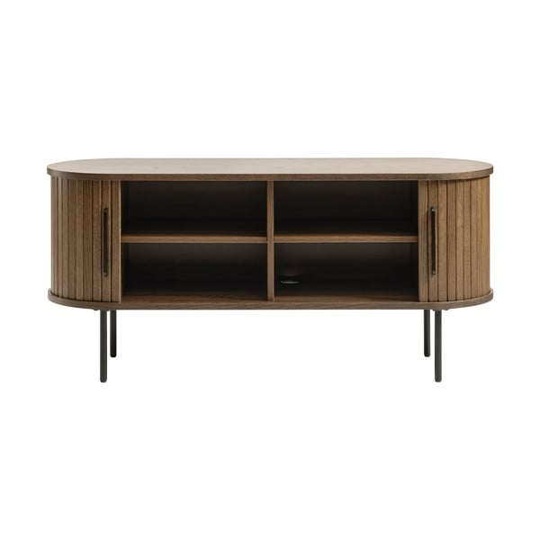 Barna TV-állvány tölgyfa dekorral 120x56 cm Nola – Unique Furniture-image-3