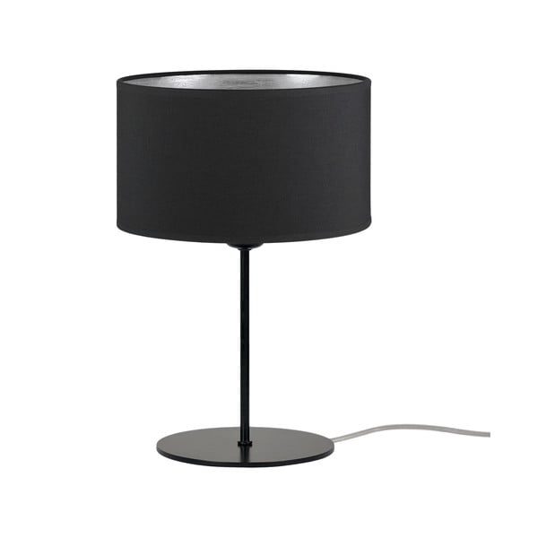 Tres S fekete asztali lámpa ezüstszínű részletekkel, ⌀ 25 cm - Sotto Luce