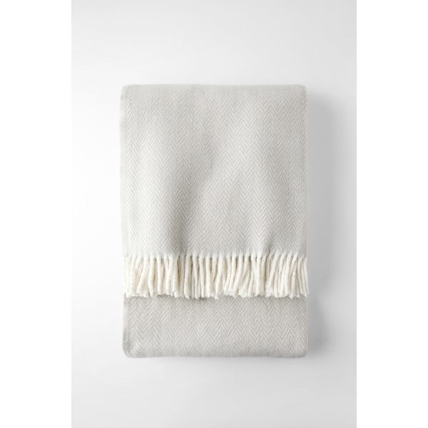 Skyline világosszürke pamutkeverék pléd, 140 x 180 cm - Euromant