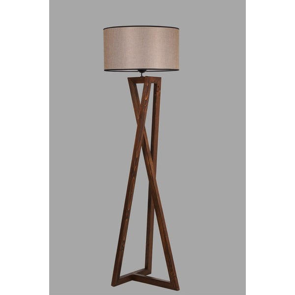 Barna állólámpa textil búrával (magasság 149 cm) Maçka – Opviq lights-image-1