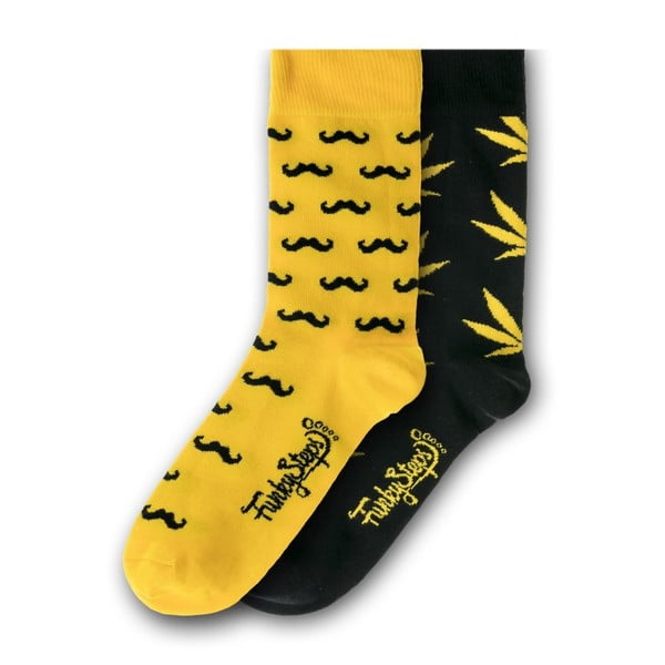 Yellow 2 pár zokni, mérete 39 – 45 - Funky Steps