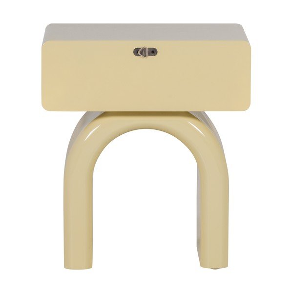 Világossárga fényes éjjeliszekrény Zorel – WOOOD-image-4