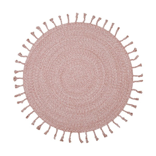 Octave rózsaszín pamut kézzel készített szőnyeg, ø 110 cm - Nattiot
