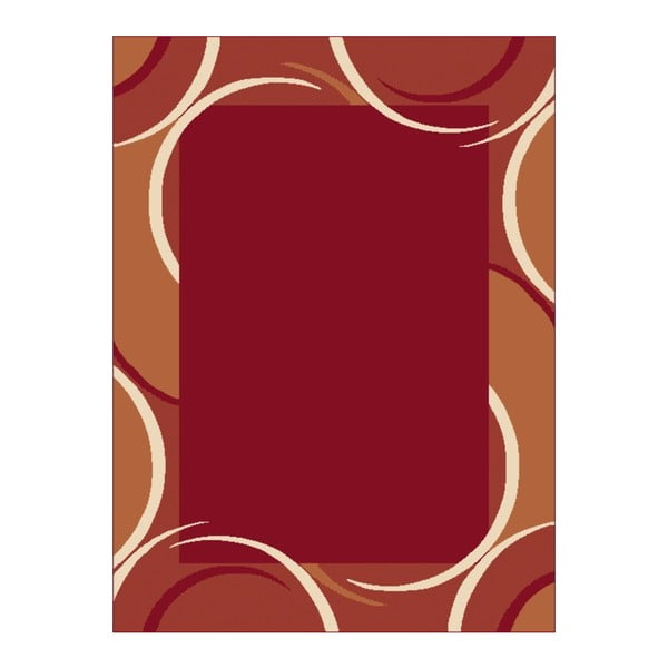 Prime Pile piros szőnyeg bézs részletekkel, 240 x 330 cm - Hanse Home