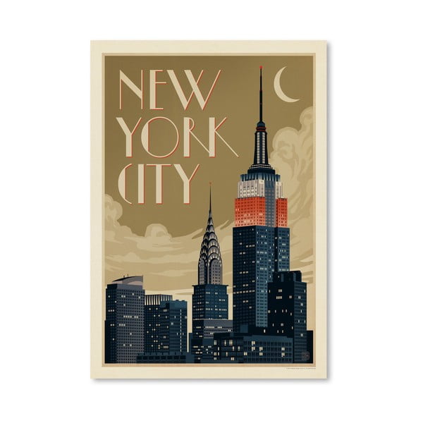 NYC Skyline poszter, 42 x 30 cm - Americanflat