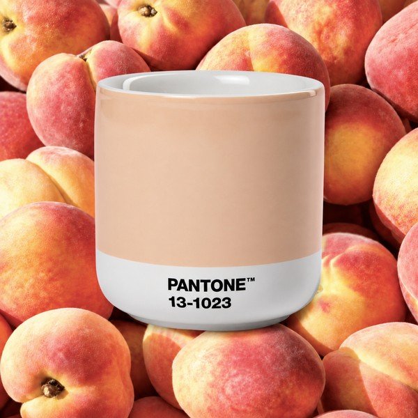 Narancssárga porcelán csésze cappucinóhoz 175 ml Peach Fuzz 13-1023 – Pantone-image-1