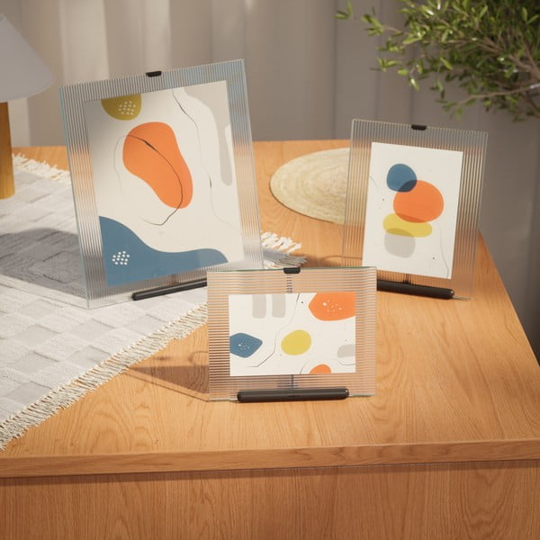 Fekete üveg álló képkeret 19x23 cm Flute – Umbra-image-3