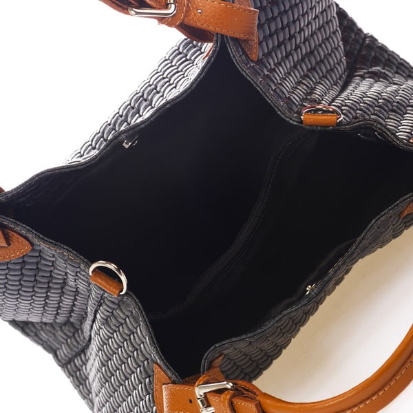 Hydri sötétkék bőr kézitáska - Federica Bassi-image-3