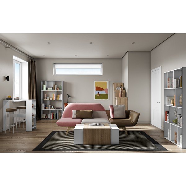 Fehér bárasztal 94x40 cm Gavarnie - TemaHome -image-1