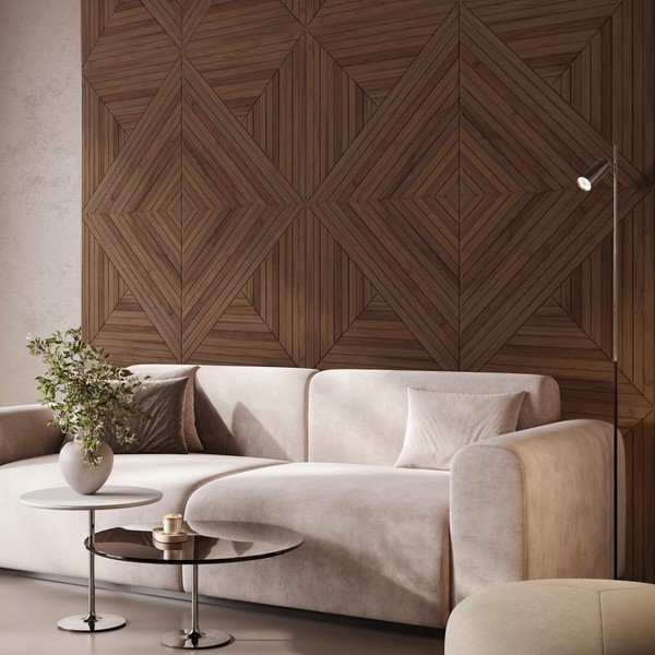 Textil akusztikus panel szett 2 db-os 60x60 cm Medium Timber II – Styler-image-1