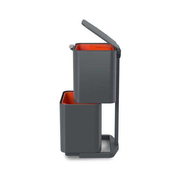 Totem Max háromrekeszes grafitszürke szelektív szemetes, 60 l - Joseph Joseph-image-4