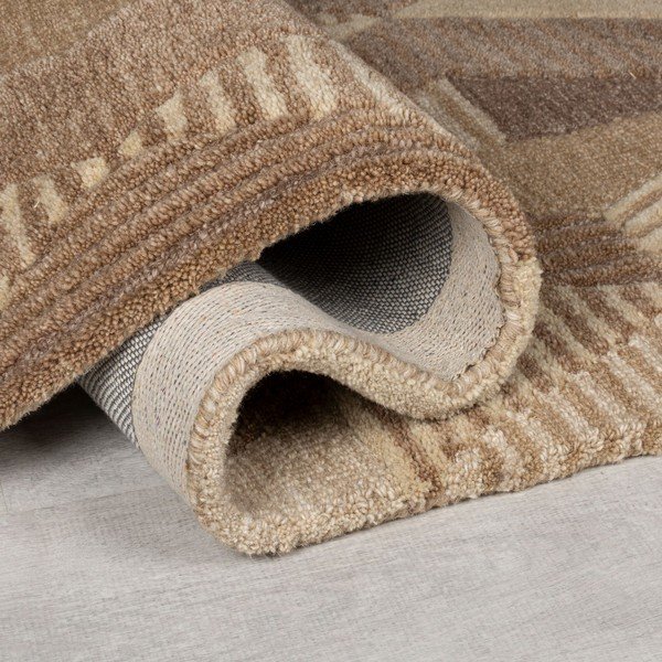 Barna kézi szövésű gyapjú futószőnyeg 60x230 cm Moda Asher – Flair Rugs-image-2