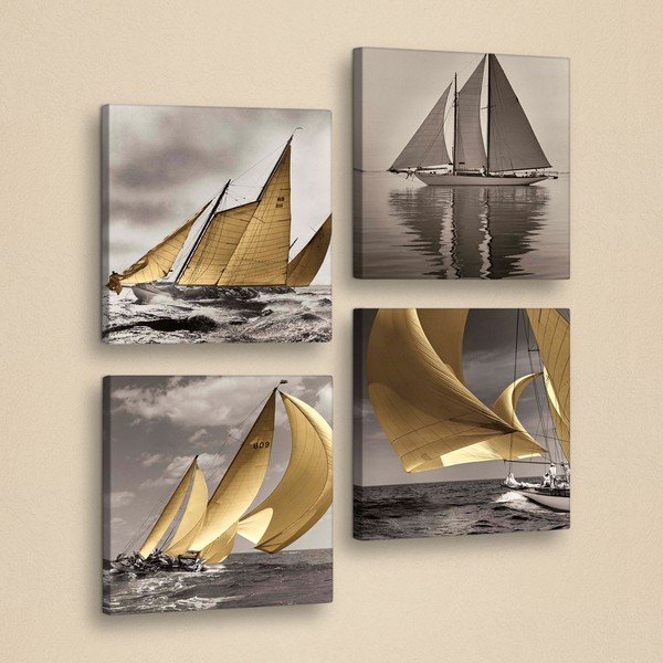 Boats többrészes kép, 33 x 33 cm-image-1