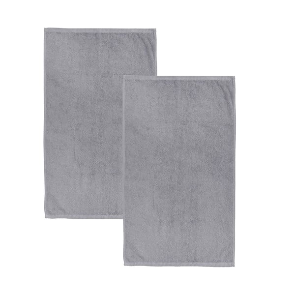 Szürke gyorsan száradó frottír pamut fürdőlepedő szett 2 db-os 90x140 cm Quick Dry – Catherine Lansfield