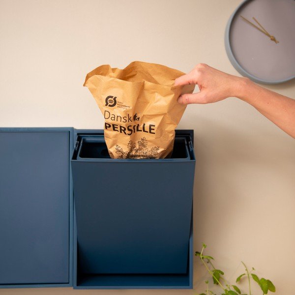 Kék újrahasznosított műanyag szelektív-fali szemetes Recycling Box – ReCollector-image-1
