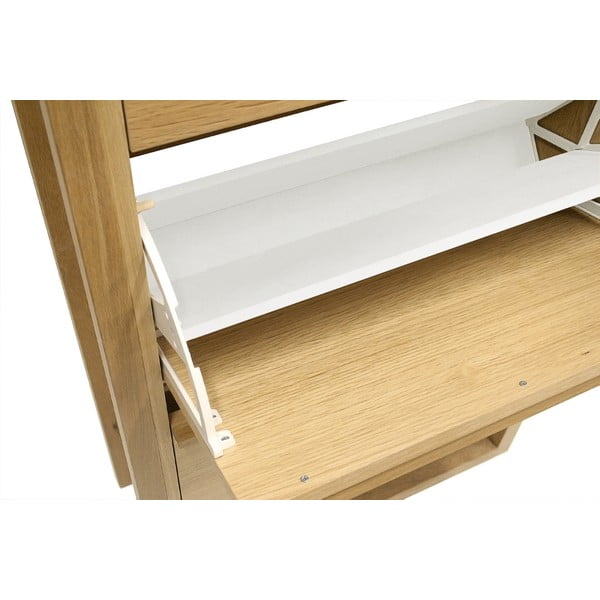 Natúr színű billenő ajtós cipőtartó tölgyfa dekorral NewEst – Woodman-image-3