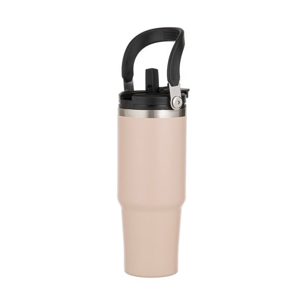 Bézs rozsdamentes acél utazó ivópalack 1 l Eco – Ladelle-image-2