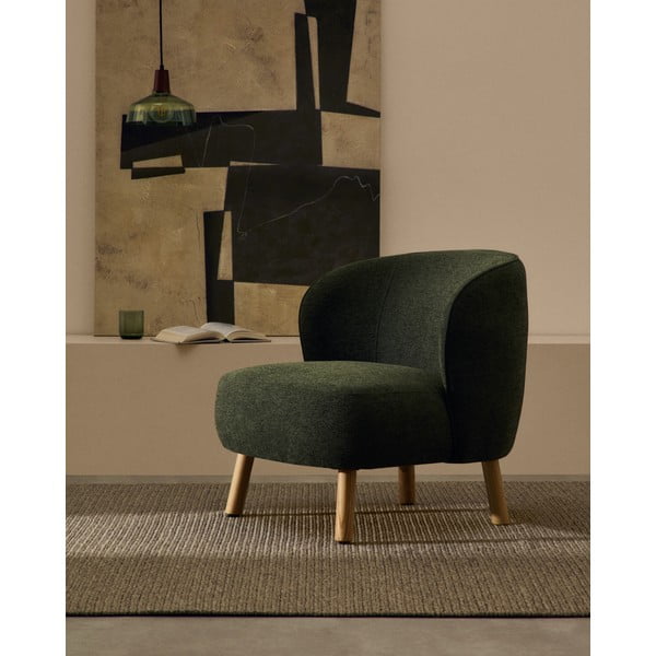 Zöld zsenília fotel Ulit – Kave Home-image-1