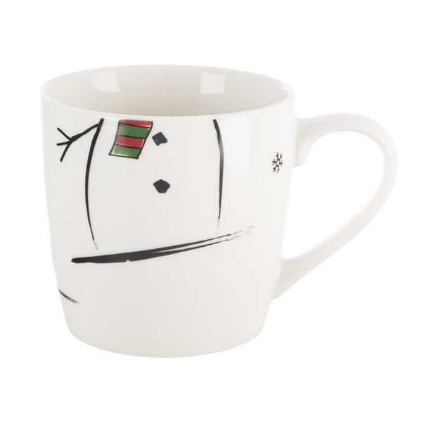 Fehér porcelán bögre és tálka szett karácsonyi mintával  2 db-os 350 ml – Orion-image-2