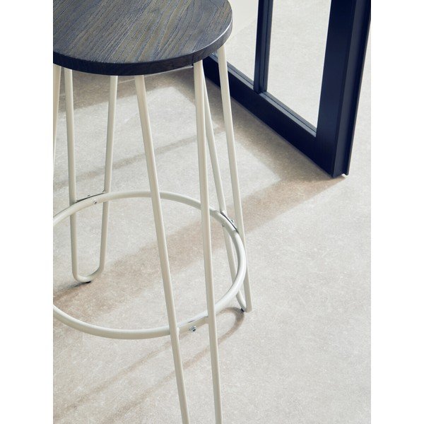 Fehér-natúr színű szilfa bárszék (ülésmagasság 75 cm) District – Premier Housewares-image-4