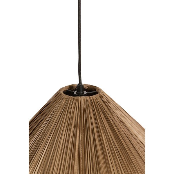 Barna függőlámpa textil búrával ø 12 cm Verita – Light & Living-image-3