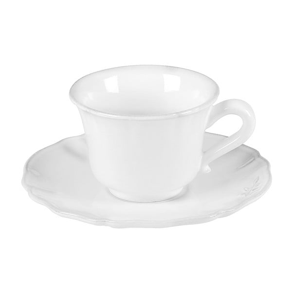 Alentejo fehér kerámia kávéscsésze és csészealj, 90 ml - Costa Nova