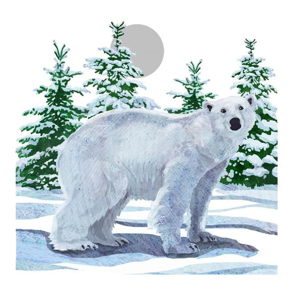 Snow Bear 10 db-os papírszalvéta szett karácsonyi motívummal - PPD
