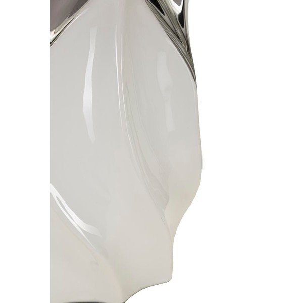 Fehér-ezüstszínű kerámia asztali lámpa textil búrával (magasság 51 cm) Shiney – Mauro Ferretti-image-3