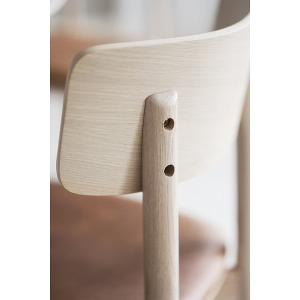 Konyakbarna-natúr színű bőr utánzat étkezőszék szett 2 db-os Wolcott – Rowico-image-2