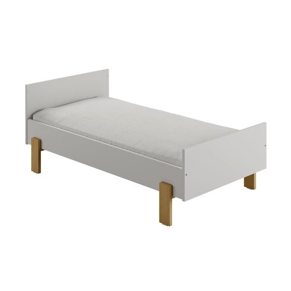 Világosszürke babaágy 70x140 cm Cube - Pinio-image-2