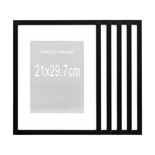 Fekete képkeret szett 5 db-os 21x30 cm Marbella – House Nordic