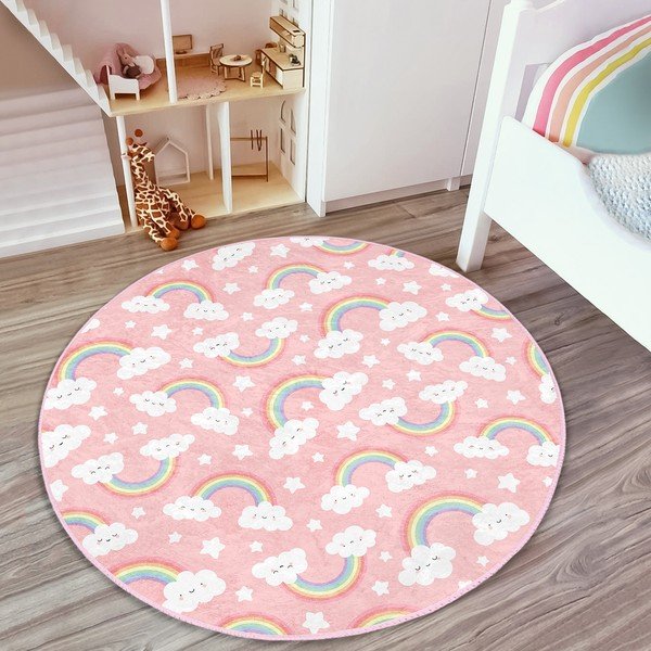 Rózsaszín gyerek szőnyeg ø 120 cm Comfort – Mila Home-image-3