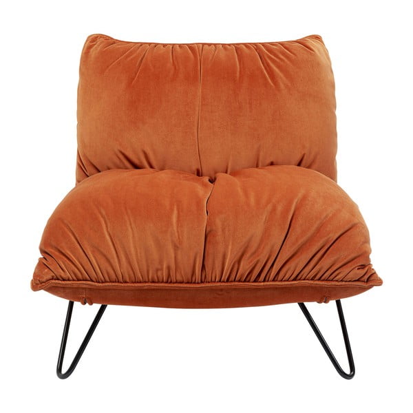 Narancssárga bársony fotel Port Pino – Kare Design