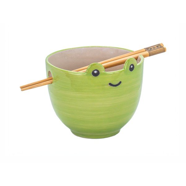 Zöld agyagkerámia tálka 450 ml Frog – Sass & Belle