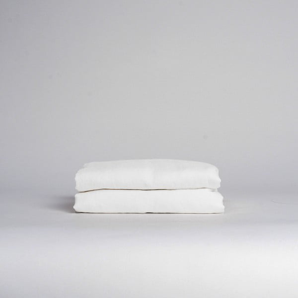 Fehér lenkeverék lepedő 230x270 cm – Linen Tales-image-1