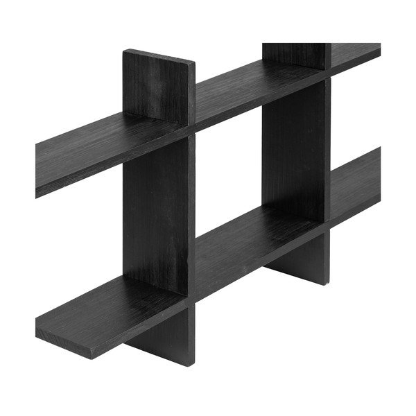 Fekete többszintes borovi fenyő fali polc 86 cm Mostar – House Nordic-image-4