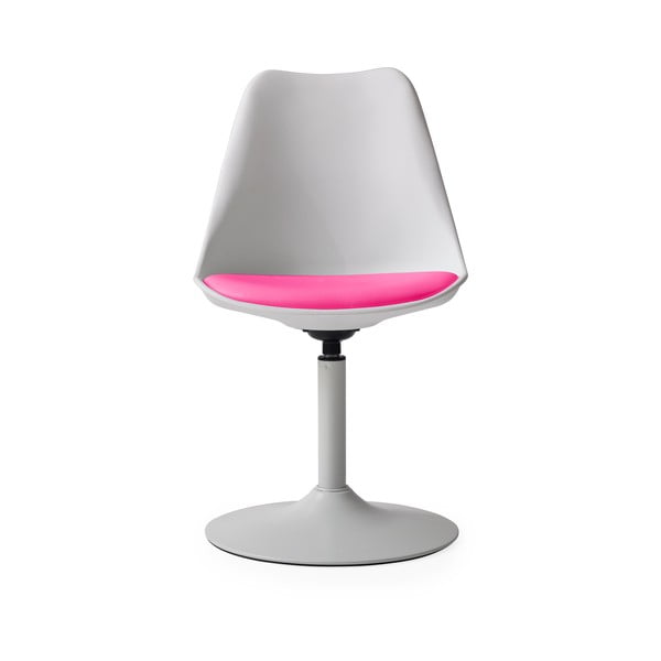 Viva fehér étkezőszék rózsaszín ülőrésszel - Tenzo