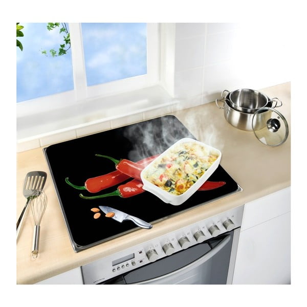 Edzett üveg falvédő tűzhelyhez 50x56 cm Peperoni – Wenko-image-3