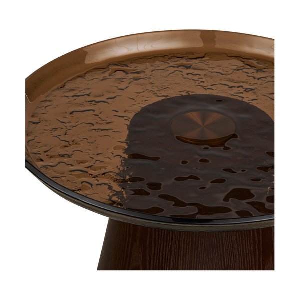Kerek tárolóasztal üveg asztallappal ø 50 cm Orvieto – House Nordic-image-4