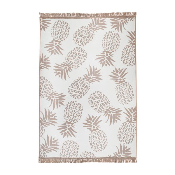 Pineapple bézs-fehér kétoldalas szőnyeg, 80 x 150 cm