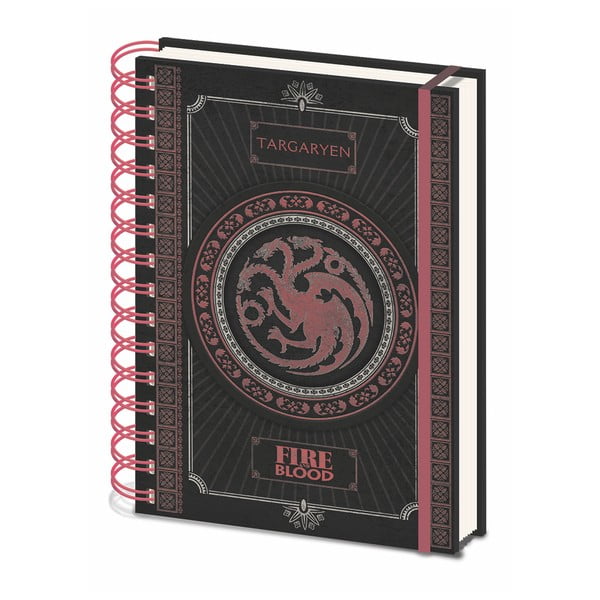 Game Of Thrones Targaryen vonalas jegyzetfüzet, A5, 80 oldal - Pyramid International