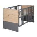 Szürke-natúr színű babaágy 60x120 cm Anna – Roba