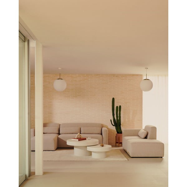 Beton kerek kerti dohányzóasztal ø 66 cm Aiguablava – Kave Home-image-1