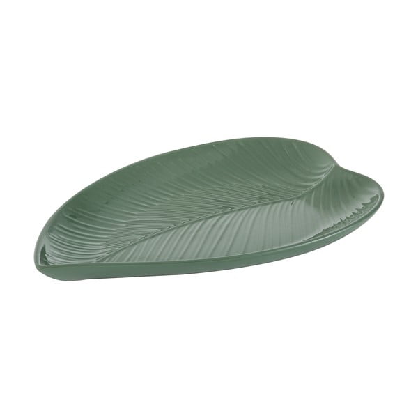 Zöld agyagkerámia szervírozó tányér 38x26 cm In the Forest - Mason Cash