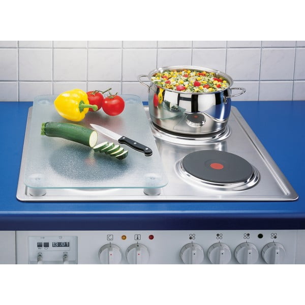 Edzett üveg tűzhely fedőlap szett 2 db-os 30x52 cm Transparent – Wenko-image-2