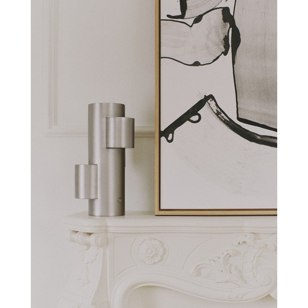 Ezüstszínű fém LED dimmelhető asztali lámpa (magasság 26,5 cm) Adrina – Kave Home-image-4